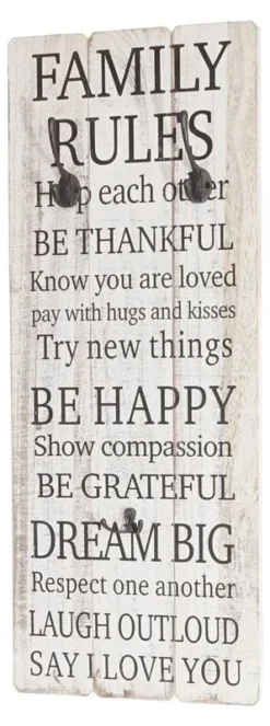 Garderobe Murale Family Rules Shabby