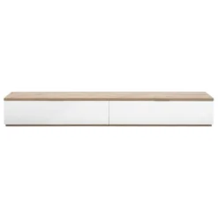 Meuble TV Chêne Et Blanc Laqué VERONICA -Promos Déco Vestiaire Boutique 062a63ff1ea5447ea9d37b04817b564c