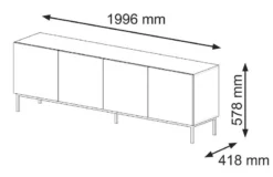 Meuble TV RavennaF 200x42x58 -Promos Déco Vestiaire Boutique 0a1702f9e0294d55b3f1059b85f6ad4a