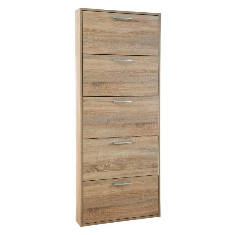 Meuble Chaussures Chêne H.164 Cm - TIDY 1 Meuble Chaussures Chêne H.164 Cm - TIDY