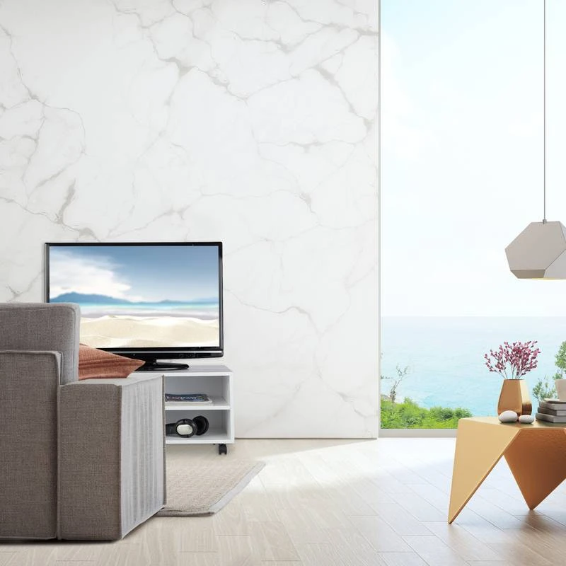 Meuble TV Avec 4 Compartiments Sur Roues 4 Meuble TV Avec 4 Compartiments Sur Roues – Image 4