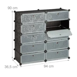 Meuble à Chaussures Avec 10 Casiers -Promos Déco Vestiaire Boutique 0ddfa805e8314f4e9edadf893d101ac9