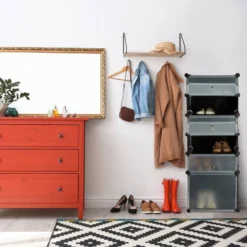 Meuble à Chaussures Avec 6 Casiers -Promos Déco Vestiaire Boutique 0e084ae16ba94a53bc5ba8ceaa56f770