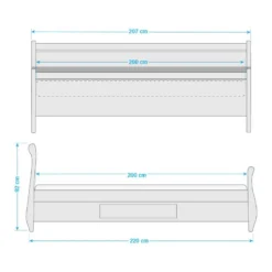 Lit En Bois Massif Cenan -Promos Déco Vestiaire Boutique 1000104249 211122 083202000565 SKETCH DETAILS P000000001000104249 sketch