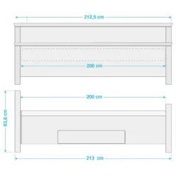Lit En Bois Massif Bergen -Promos Déco Vestiaire Boutique 1000125635 211122 08323702603 SKETCH DETAILS P000000001000125635 sketch