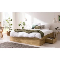 Lit En Bois Massif SoraWood -Promos Déco Vestiaire Boutique 1000137922 191101 18245300002 MOOD DETAILS P000000001000137922 mood