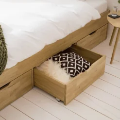 Lit En Bois Massif SoraWood -Promos Déco Vestiaire Boutique 1000137922 191101 18245300004 DETAILS P000000001000137922