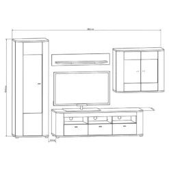 Ensemble Meubles TV Machado (4 éléments) -Promos Déco Vestiaire Boutique 1000171330 190424 07575800080 GALLERYIMAGES P000000001000171330