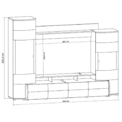 Ensemble Meubles TV Mury (4 éléments) -Promos Déco Vestiaire Boutique 1000171335 190424 07575900125 GALLERYIMAGES P000000001000171335