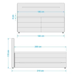 Lit Boxspring Lights -Promos Déco Vestiaire Boutique 1000176611 210106 08195500019 SKETCH DETAILS P000000001000176611 sketch