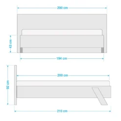 Lit En Bois Massif NolaWOOD -Promos Déco Vestiaire Boutique 1000183877 210720 13180000014 SKETCH DETAILS P000000001000183877 sketch