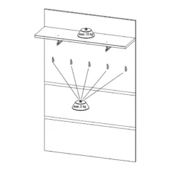 Porte-manteau Mural Lisbonne -Promos Déco Vestiaire Boutique 1000191488 191016 15233900007 SKETCH DETAILS P000000001000191488 sketch
