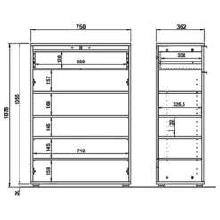 Ensemble D’entrée Fremont III (2 élém.) -Promos Déco Vestiaire Boutique 1000205023 200512 16561700126 SKETCH DETAILS P000000001000205023 sketch