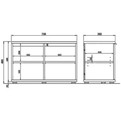 Ensemble D’entrée Fremont III (2 élém.) -Promos Déco Vestiaire Boutique 1000205023 200512 16561800127 SKETCH DETAILS P000000001000205023 sketch