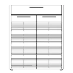 Meuble à Chaussures Levio III -Promos Déco Vestiaire Boutique 1000223957 210127 06174300013 SKETCH DETAILS P000000001000223957 sketch