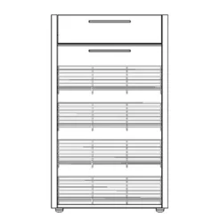 Meuble à Chaussures Levio II -Promos Déco Vestiaire Boutique 1000223958 210127 06174400014 SKETCH DETAILS P000000001000223958 sketch