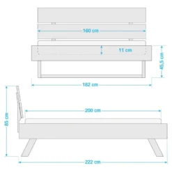 Lit En Bois Massif Summersville -Promos Déco Vestiaire Boutique 1000232384 210114 12571200031 SKETCH DETAILS P000000001000232384 sketch
