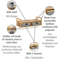 Wenko Porte-manteau Mural Bahari 13 Wenko Porte-manteau Mural Bahari -Promos Déco Vestiaire Boutique 1000260938 210715 14010900021 DETAILS P000000001000260938