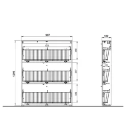 Meuble à Chaussures Utah II -Promos Déco Vestiaire Boutique 1000266182 210521 08173500098 SKETCH DETAILS P000000001000266182 sketch