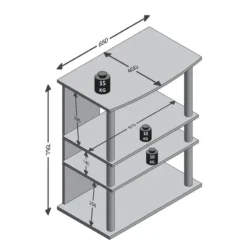 Meuble TV 4 Plateaux Variant -Promos Déco Vestiaire Boutique 1000273764 210615 13344300133 SKETCH DETAILS P000000001000273764 sketch