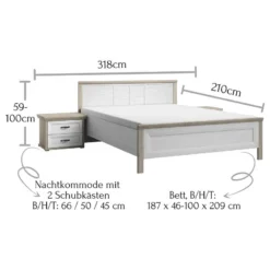 Lit Et Chevets Bornstedt (3 éléments) -Promos Déco Vestiaire Boutique 1000298797 211012 161035000589 SKETCH DETAILS P000000001000298797 sketch