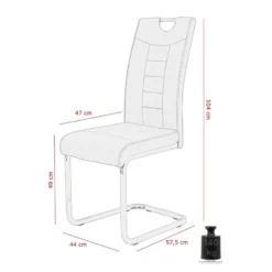 Chaise Cantilever Festola -Promos Déco Vestiaire Boutique 1000309909 211117 1701410000506 SKETCH DETAILS P000000001000309909 sketch