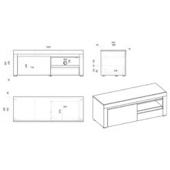 Meuble TV Stonda I -Promos Déco Vestiaire Boutique 1000314589 211209 12532000682 SKETCH DETAILS P000000001000314589 sketch