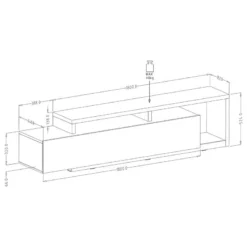 Meuble TV Littor -Promos Déco Vestiaire Boutique 1000327450 220125 134130000500 SKETCH DETAILS P000000001000327450 sketch