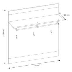 Porte-manteau mural Shutter -Promos Déco Vestiaire Boutique 1000348670 220505 500 SKETCH DETAILS P000000001000348670 sketch