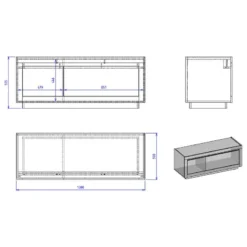 Meuble TV Accra I -Promos Déco Vestiaire Boutique 1000348811 220506 500 SKETCH DETAILS P000000001000348811 sketch