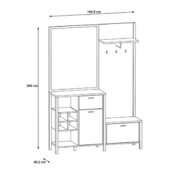 Porte-manteau Compact Kasala -Promos Déco Vestiaire Boutique 1000364896 220722 500 SKETCH DETAILS P000000001000364896 sketch