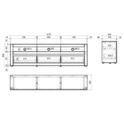 Ensemble Meubles TV Hillbrook - 2 élém. -Promos Déco Vestiaire Boutique 1000379954 230328 500 SKETCH DETAILS P000000001000379954 sketch