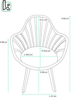 KAYELLES Chaise à Barreaux BOLD+ -Promos Déco Vestiaire Boutique 117de372ab2647a49b4c2e96bdf84a98
