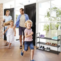 Étagère à Chaussures Métal Noir -Promos Déco Vestiaire Boutique 149e0eb55e214d1f9e61eb3b2539bbb9