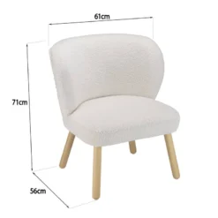 Fauteuil En Tissu Bouclette Blanc -Promos Déco Vestiaire Boutique 14c58fb8c5214a048105defd2d280e16