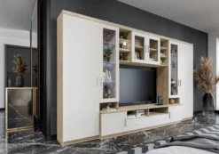 FURNIX Meuble Mural PALLOMA -Promos Déco Vestiaire Boutique 17fb844e1d394d34898ed6a92ed395b0