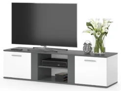 Buffet Bas Novelli Anthracite/blanc