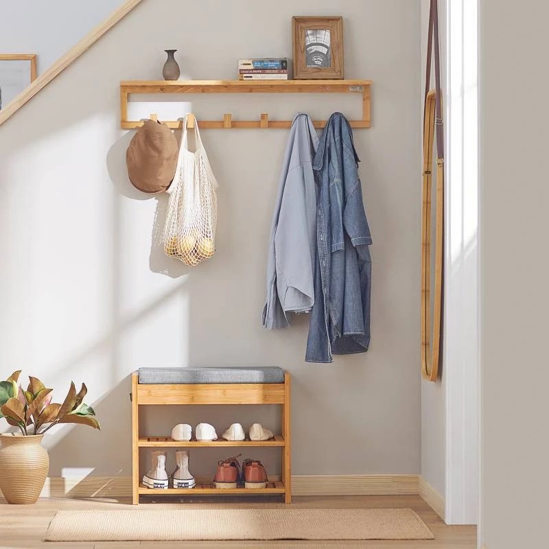 Étagère Murale Porte-manteau FHK06-N 2 Étagère Murale Porte-manteau FHK06-N – Image 2