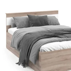 Lit En Bois Adria 140x200cm Sonoma/blanc -Promos Déco Vestiaire Boutique 1f370136af0e47638e9873a94de9b4ad