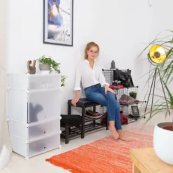 Meuble à Chaussures Avec 4 Casiers -Promos Déco Vestiaire Boutique 2282da26e57d42b589022809faa721ef