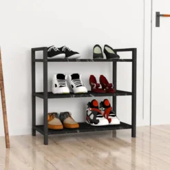 Étagère à Chaussures Sømna à 3 Niveaux -Promos Déco Vestiaire Boutique 25e5db3e02b44b46ad6dcca373d261e6