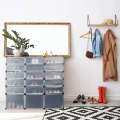 Meuble à Chaussures 18 Compartiments -Promos Déco Vestiaire Boutique 29650d17fba043e5a7a05d185dd4a5b7