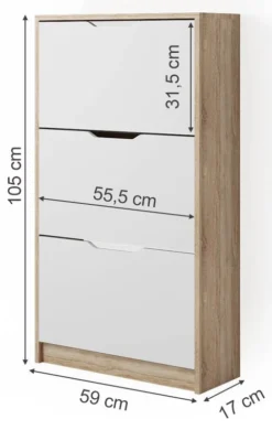 Meuble à Chaussures Luca Sonoma/blanc -Promos Déco Vestiaire Boutique 2a20f36e850948f6872d1b989bc70b0e.cropped 251 167 516 814.processed