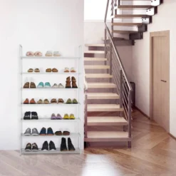 Étagère à Chaussures Métal Blanc -Promos Déco Vestiaire Boutique 2c141018eec343d99da6da6011f8f594