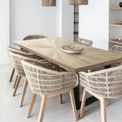 Maelie - Chaise En Teck Massif Et Corde -Promos Déco Vestiaire Boutique 2e0e7ad61bb844a4ae6fbc2865618d8c