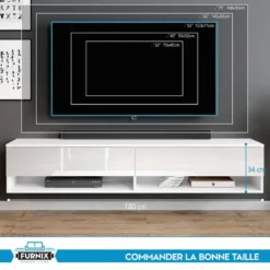 FURNIX Meuble Tv ALYX Sans LED -Promos Déco Vestiaire Boutique 2f0666d556aa457d8faaeb48e7469b52