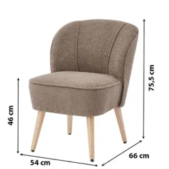 Fauteuil TIVOLI Tissu Bouclette Kaki -Promos Déco Vestiaire Boutique 30c8d3839d50412cae3745fcdfeaa700