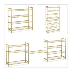 Étagère à Chaussures Empilable 4 Niveaux -Promos Déco Vestiaire Boutique 3367b00af02c40fda3dc7f3b06239b82