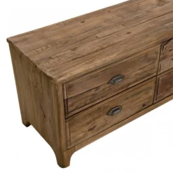 Meuble TV 6 Tiroirs En Pin Recyclé -Promos Déco Vestiaire Boutique 37b6db97e53b42d0b4565c5e906d909d