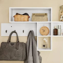 Porte-manteau Étagère Murale FHK17-W -Promos Déco Vestiaire Boutique 3a2b5f5a1ee74ef5b1298ed999e30a6b